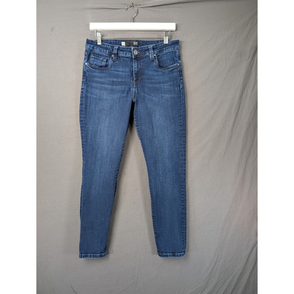 Kut from the Kloth Connie Ankle Skinny Jeans Blue Denim Size 8